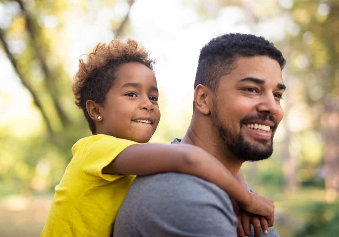 A foster father with his soon-to-be adopted daughter