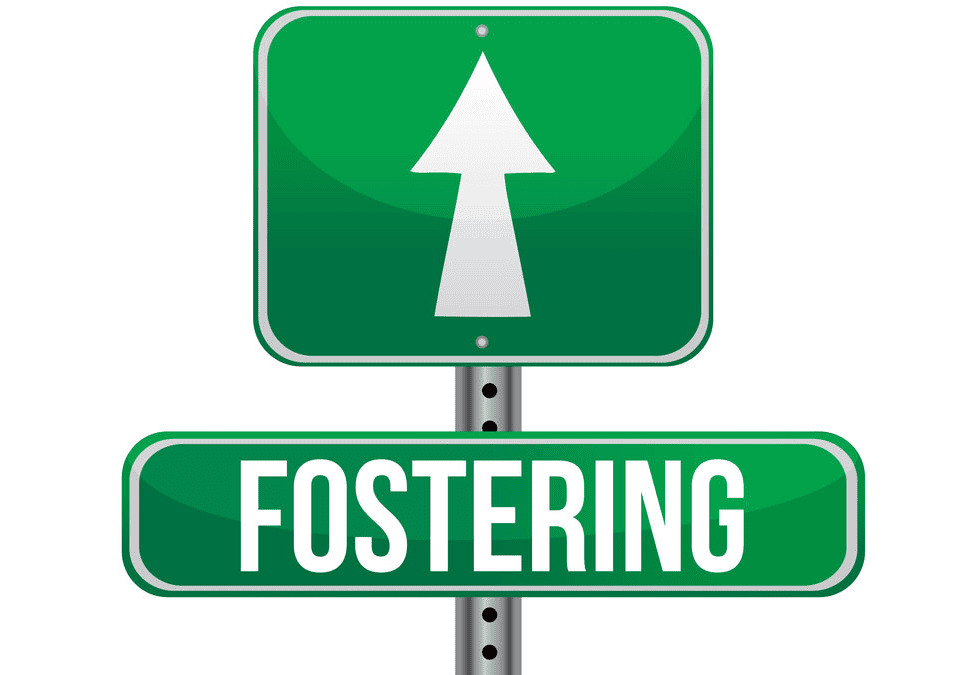 Fostering pathway sign symbolizing support and care for foster children.